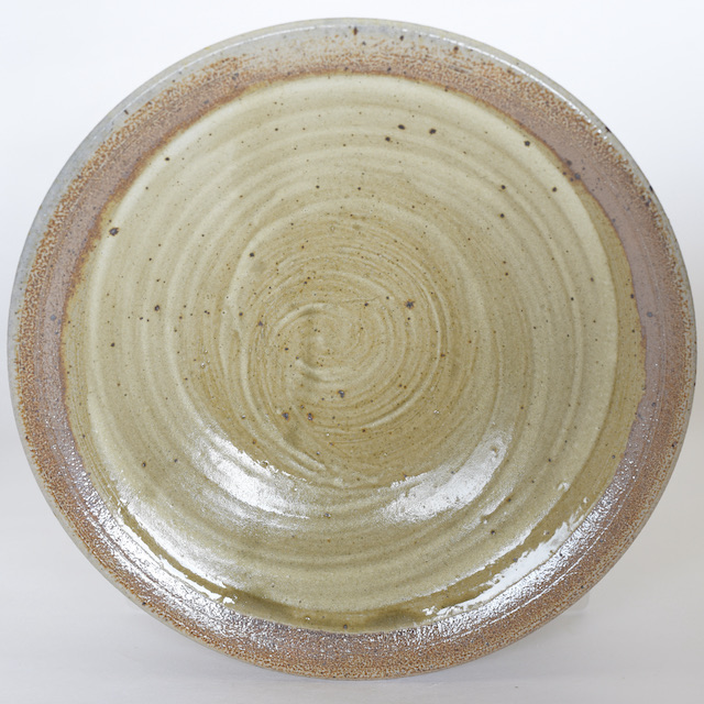 陶器 大皿 作家物 サインあり 直径約37.0cm - 陶芸